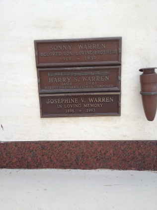 Harry Warren's grave at Pierce Bros. Westwood Village Memorial Park